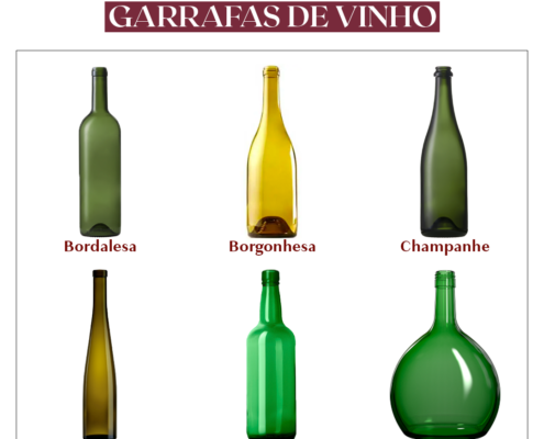 6 tipos diferentes de garrafas de vinhos