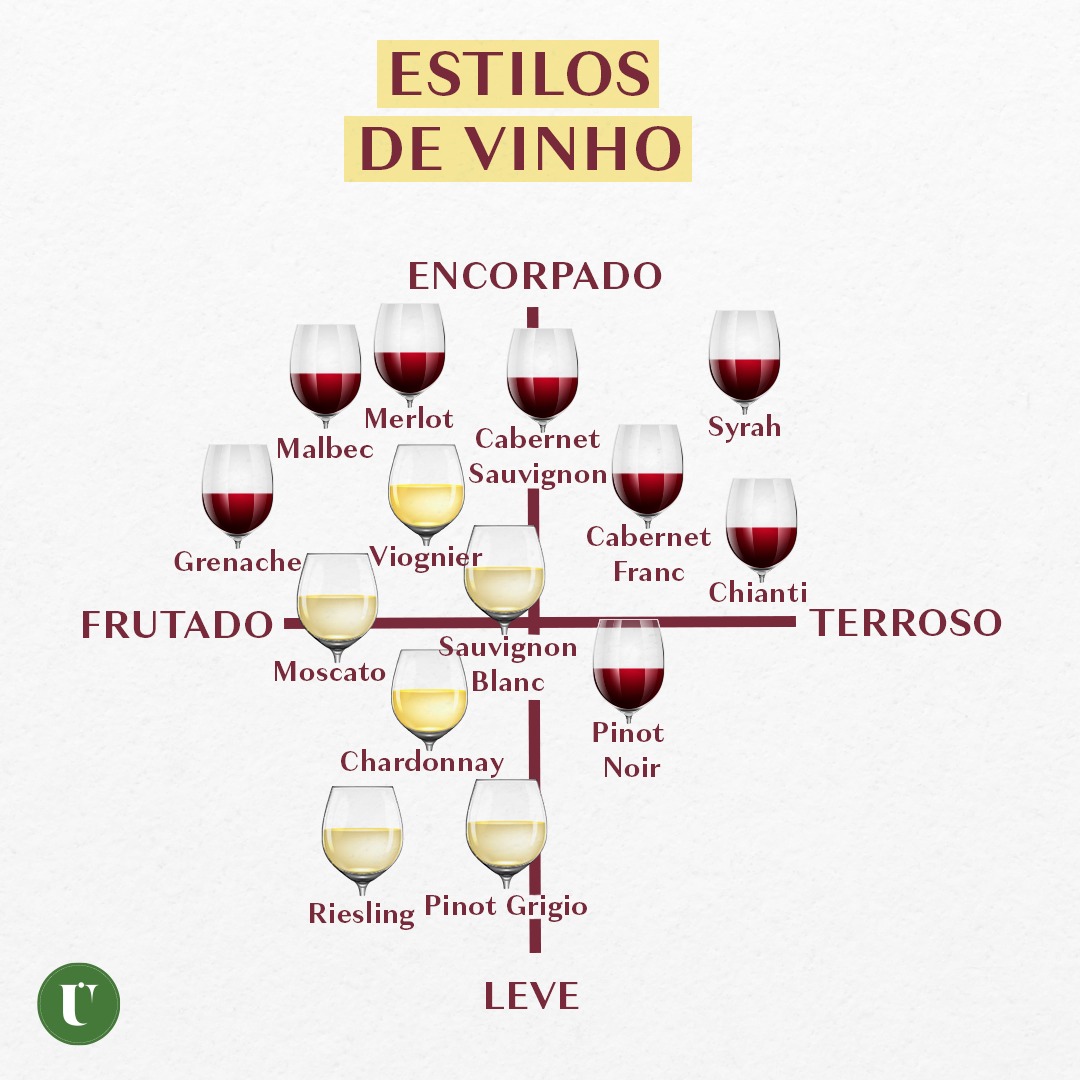 Chart Estilos De Vinho Vinhos Única