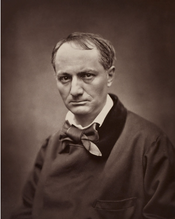 Baudelaire, sereno e bem-humorado, no seu mais famoso retrato por Étienne Carjat
